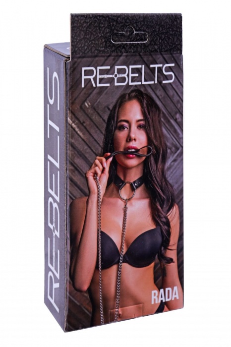 Черный поводок и чокер с кольцом Rada - Rebelts - купить с доставкой в Петрозаводске