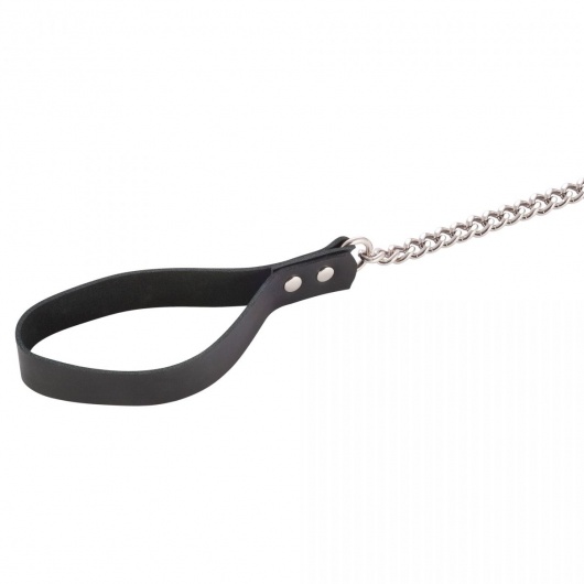 Черный поводок и чокер с кольцом Rada - Rebelts - купить с доставкой в Петрозаводске