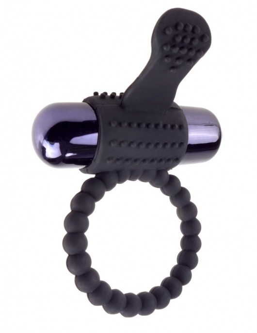 Черное эрекционное виброкольцо Vibrating Silicone Super Ring - Pipedream - в Петрозаводске купить с доставкой