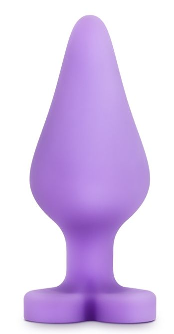 Фиолетовая анальная пробка Naughty Candy Heart Do Me Now - 8,9 см. - Blush Novelties - купить с доставкой в Петрозаводске
