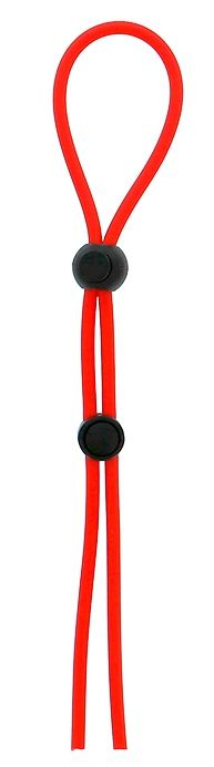 Красное лассо на пенис с двумя бусинами STRETCHY LASSO CAGE - Dream Toys - в Петрозаводске купить с доставкой