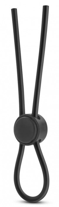 Черное силиконовое лассо на пенис SILICONE LOOP COCK RING - Blush Novelties - в Петрозаводске купить с доставкой