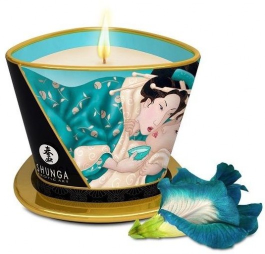 Массажная свеча Island Blossoms - 170 мл. - Shunga - купить с доставкой в Петрозаводске