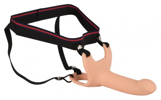 Силиконовый полый страпон на ремнях Silicone Strap-on - 16 см. - Orion - купить с доставкой в Петрозаводске