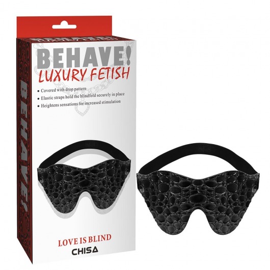 Черная маска на глаза Behave - Chisa - купить с доставкой в Петрозаводске