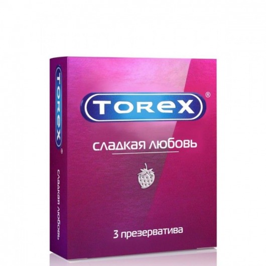 Презервативы Torex  Сладкая любовь  с ароматом клубники - 3 шт. - Torex - купить с доставкой в Петрозаводске