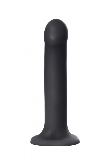 Черный фаллос на присоске Silicone Bendable Dildo L - 19 см. - Strap-on-me - купить с доставкой в Петрозаводске