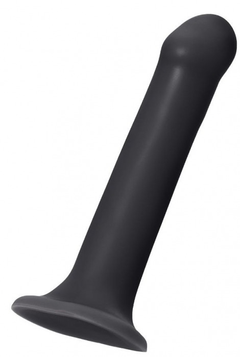 Черный фаллос на присоске Silicone Bendable Dildo XL - 20 см. - Strap-on-me - купить с доставкой в Петрозаводске