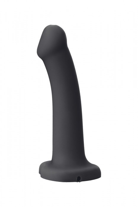 Черный фаллос с имитацией эякуляции Silicon Cum Dildo L - 19,6 см. - Strap-on-me - купить с доставкой в Петрозаводске