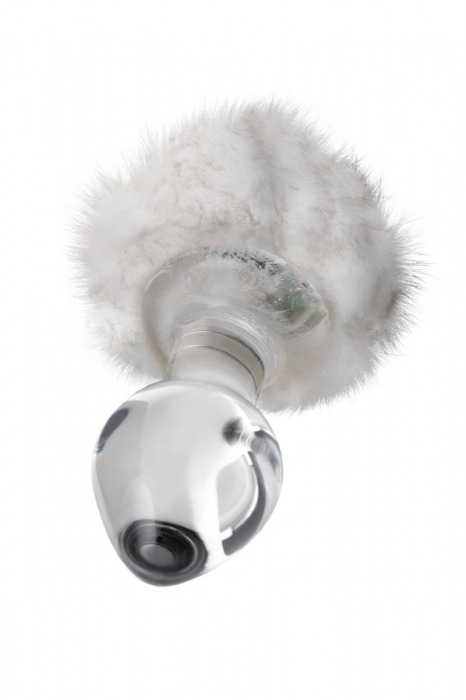 Стеклянная анальная втулка с хвостиком - 9,5 см. - Sexus - купить с доставкой в Петрозаводске