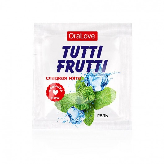 Пробник гель-смазки Tutti-frutti со вкусом мяты - 4 гр. - Биоритм - купить с доставкой в Петрозаводске