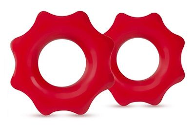 Набор из 2 красных фигурных эрекционных колец NUTZ - Blush Novelties - в Петрозаводске купить с доставкой