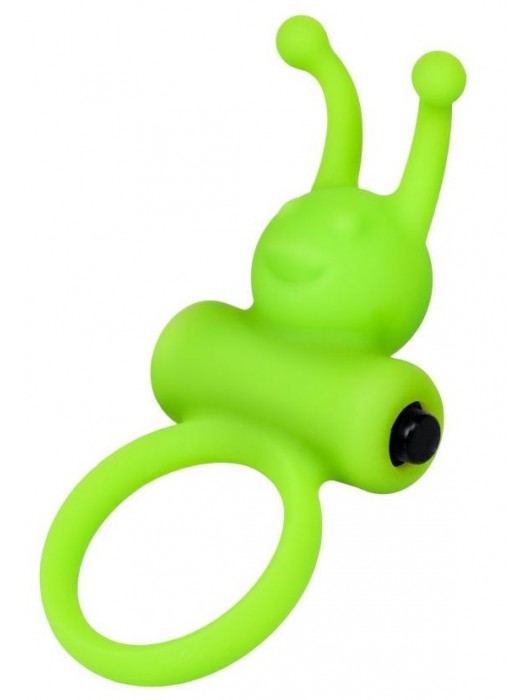 Зеленое эрекционное виброкольцо на пенис Cock Ring - A-toys - в Петрозаводске купить с доставкой