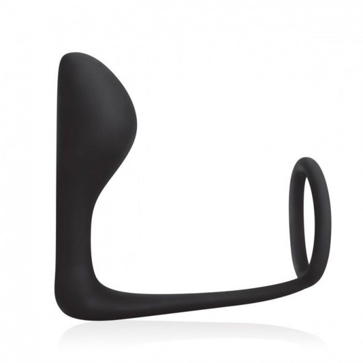 Стимулятор простаты с фиксацией эрекционным кольцом Prostate Gear - BlueLine - в Петрозаводске купить с доставкой
