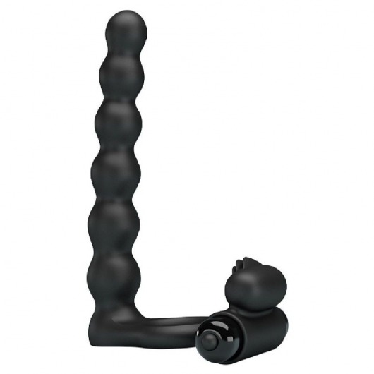 Черная насадка для двойной стимуляции Hercules Penis Sheath III - 15,3 см. - Baile - купить с доставкой в Петрозаводске
