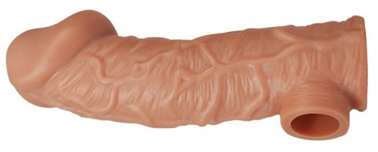 Телесная насадка на фаллос с фиксацией мошонки EXTREME SLEEVE - 15,6 см. - KOKOS - в Петрозаводске купить с доставкой
