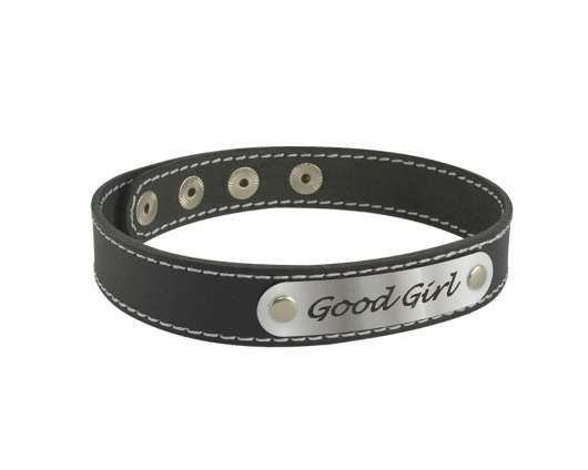 Чокер с белой строчкой Good Girl - Sitabella - купить с доставкой в Петрозаводске