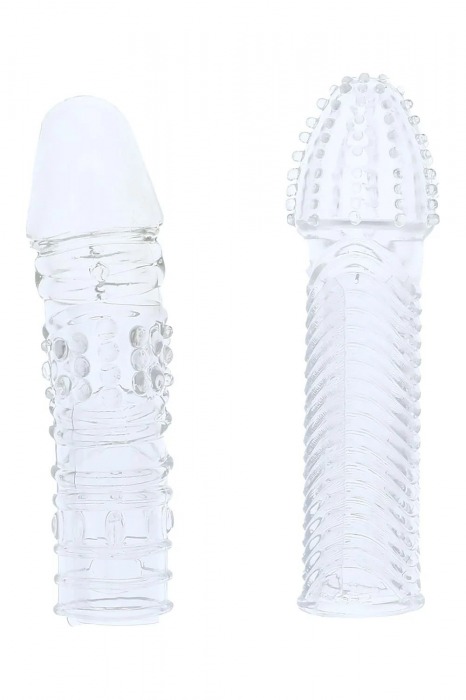 Комплект из 2 прозрачных насадок на пенис PENIS EXTENDER PACK - Dream Toys - в Петрозаводске купить с доставкой