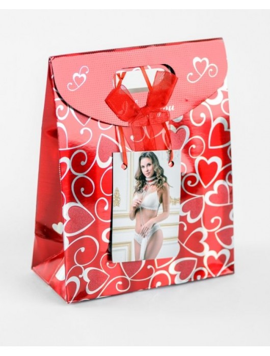 Бело-красный ошейник из натуральной кожи с нежным мехом - БДСМ Арсенал - купить с доставкой в Петрозаводске