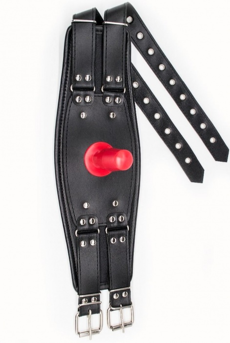 Черный пояс на бедро  Люкс  с телесной насадкой - LOVETOY (А-Полимер) - купить с доставкой в Петрозаводске