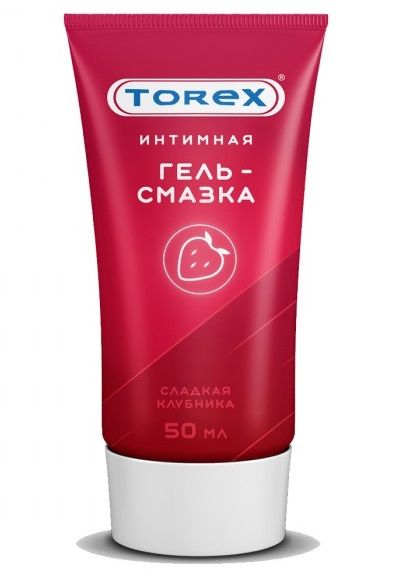 Смазка на водной основе TOREX  Сладкая клубника  - 50 мл. - Torex - купить с доставкой в Петрозаводске