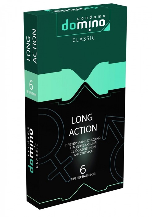 Презервативы с пролонгирующим эффектом DOMINO Classic Long action - 6 шт. - Domino - купить с доставкой в Петрозаводске