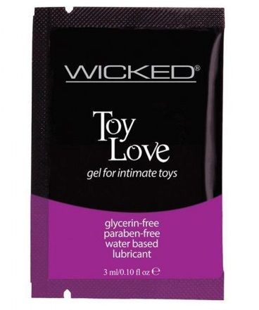 Лубрикант на водной основе для использования с игрушками WICKED Toy Love - 3 мл. - Wicked - купить с доставкой в Петрозаводске