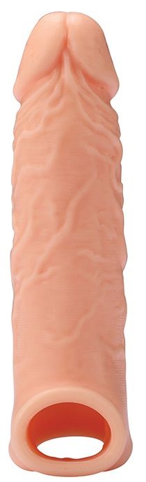 Телесная насадка EXTENDER WITH BALL STRAP 6.5 - 17 см. - Dream Toys - в Петрозаводске купить с доставкой
