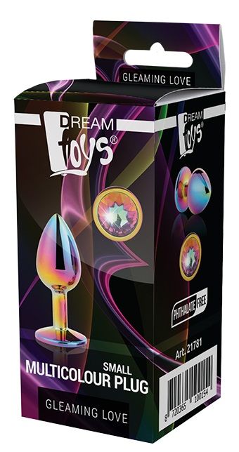 Голографическая анальная втулка с радужным кристаллом - 7,1 см. - Dream Toys - купить с доставкой в Петрозаводске