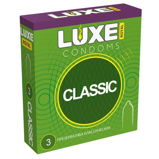 Гладкие презервативы LUXE Royal Classic - 3 шт. - Luxe - купить с доставкой в Петрозаводске