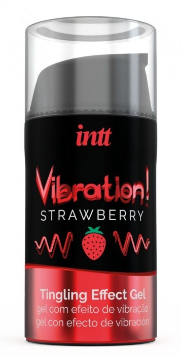 Жидкий интимный гель с эффектом вибрации Vibration! Strawberry - 15 мл. - INTT - купить с доставкой в Петрозаводске