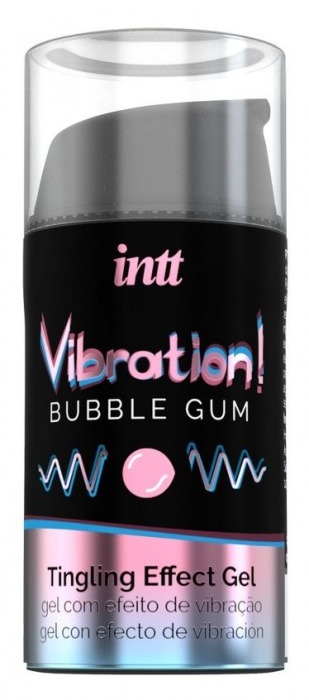 Жидкий интимный гель с эффектом вибрации Vibration! Bubble Gum - 15 мл. - INTT - купить с доставкой в Петрозаводске