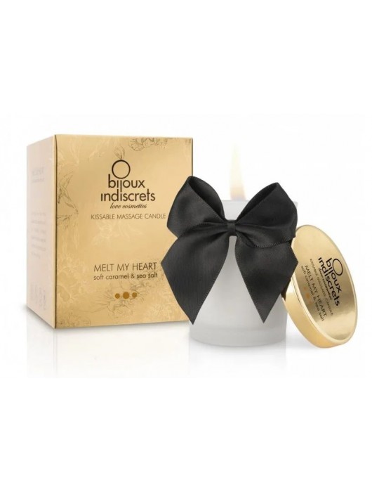 Массажная свеча Melt My Heart с ароматом карамели - 70 мл. - Bijoux Indiscrets - купить с доставкой в Петрозаводске