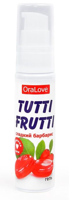 Гель-смазка Tutti-frutti со вкусом барбариса - 30 гр. - Биоритм - купить с доставкой в Петрозаводске