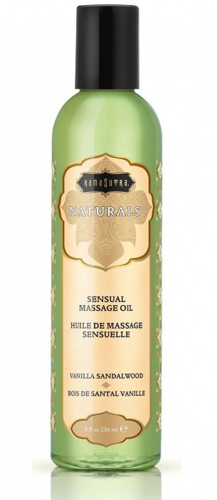 Массажное масло Naturals Vanilla Sandalwood с ароматом ванили и сандала - 236 мл. - Kama Sutra - купить с доставкой в Петрозаводске