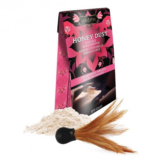 Пудра для тела Honey Dust Body Powder с ароматом клубники - 28 гр. - Kama Sutra - купить с доставкой в Петрозаводске