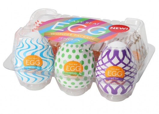 Набор из 6 мастурбаторов Tenga EGG IV с различным рельефом - Tenga - в Петрозаводске купить с доставкой