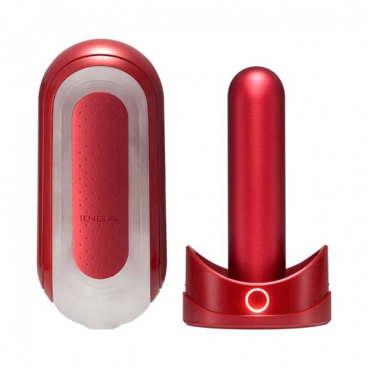 Красный мастурбатор Flip Zero Red   Warmer с подогревом - Tenga - в Петрозаводске купить с доставкой