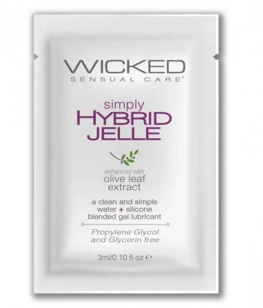 Гель-лубрикант на водно-силиконовой основе Simply Hybrid Jelle - 3 мл. - Wicked - купить с доставкой в Петрозаводске