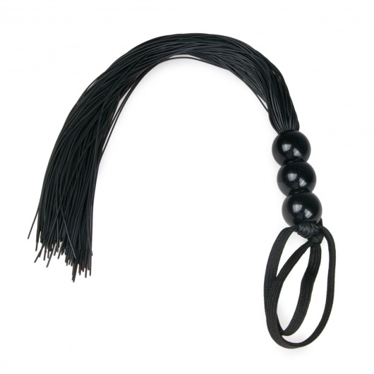 Черная силиконовая плеть Silicone Whip - 32 см. - Easy toys - купить с доставкой в Петрозаводске