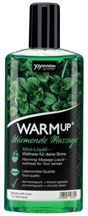 Массажное масло WARMup Mint с ароматом мяты - 150 мл. - Joy Division - купить с доставкой в Петрозаводске