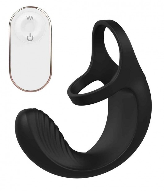 Черный анальный стимулятор с эрекционными кольцами Remote Couple Teaser - Dream Toys - в Петрозаводске купить с доставкой