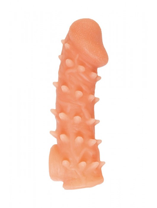 Телесная закрытая насадка с пупырышками Cock Sleeve Size L - 17,6 см. - KOKOS - в Петрозаводске купить с доставкой