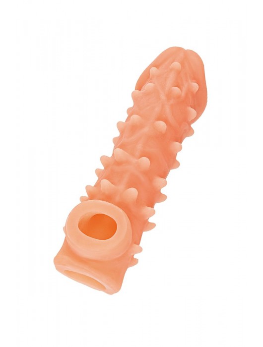 Телесная закрытая насадка с пупырышками Cock Sleeve Size L - 17,6 см. - KOKOS - в Петрозаводске купить с доставкой