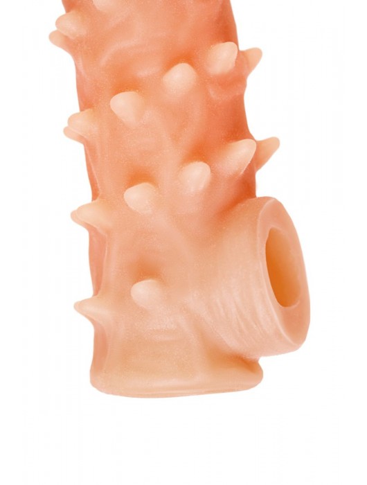 Телесная закрытая насадка с пупырышками Cock Sleeve Size L - 17,6 см. - KOKOS - в Петрозаводске купить с доставкой