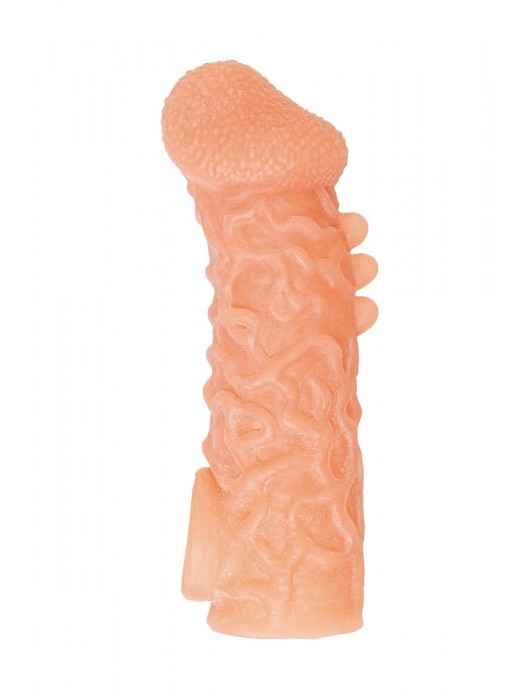 Телесная закрытая насадка с шершавой головкой Cock Sleeve Size S - 13,8 см. - KOKOS - в Петрозаводске купить с доставкой