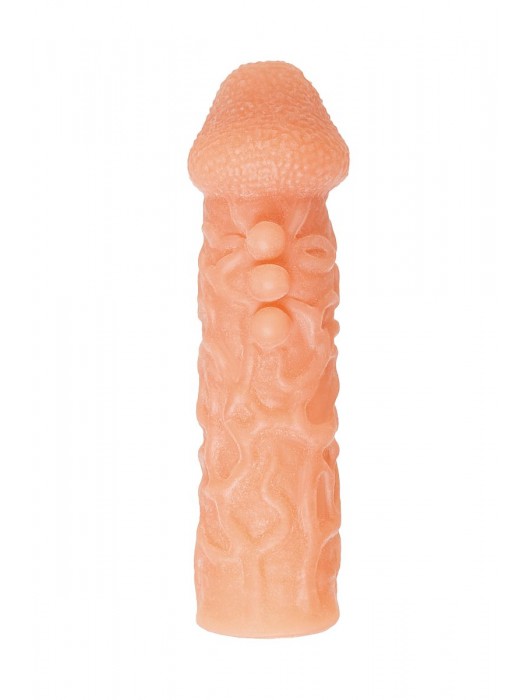 Телесная закрытая насадка с шершавой головкой Cock Sleeve Size S - 13,8 см. - KOKOS - в Петрозаводске купить с доставкой