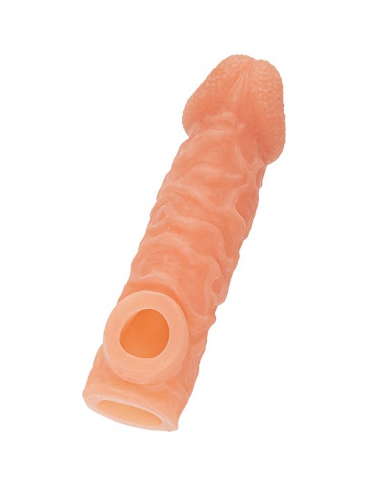 Телесная закрытая насадка с шершавой головкой Cock Sleeve Size S - 13,8 см. - KOKOS - в Петрозаводске купить с доставкой