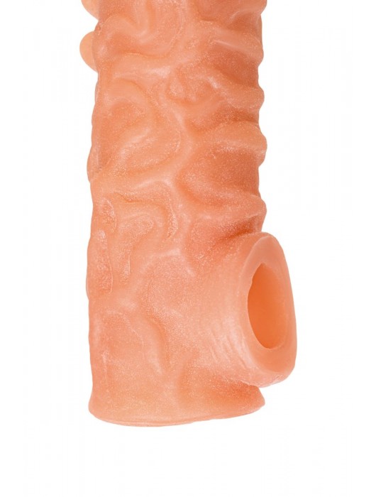 Телесная закрытая насадка с шершавой головкой Cock Sleeve Size S - 13,8 см. - KOKOS - в Петрозаводске купить с доставкой