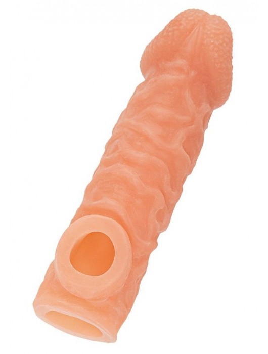 Телесная закрытая насадка с шершавой головкой Cock Sleeve Size S - 13,8 см. - KOKOS - в Петрозаводске купить с доставкой